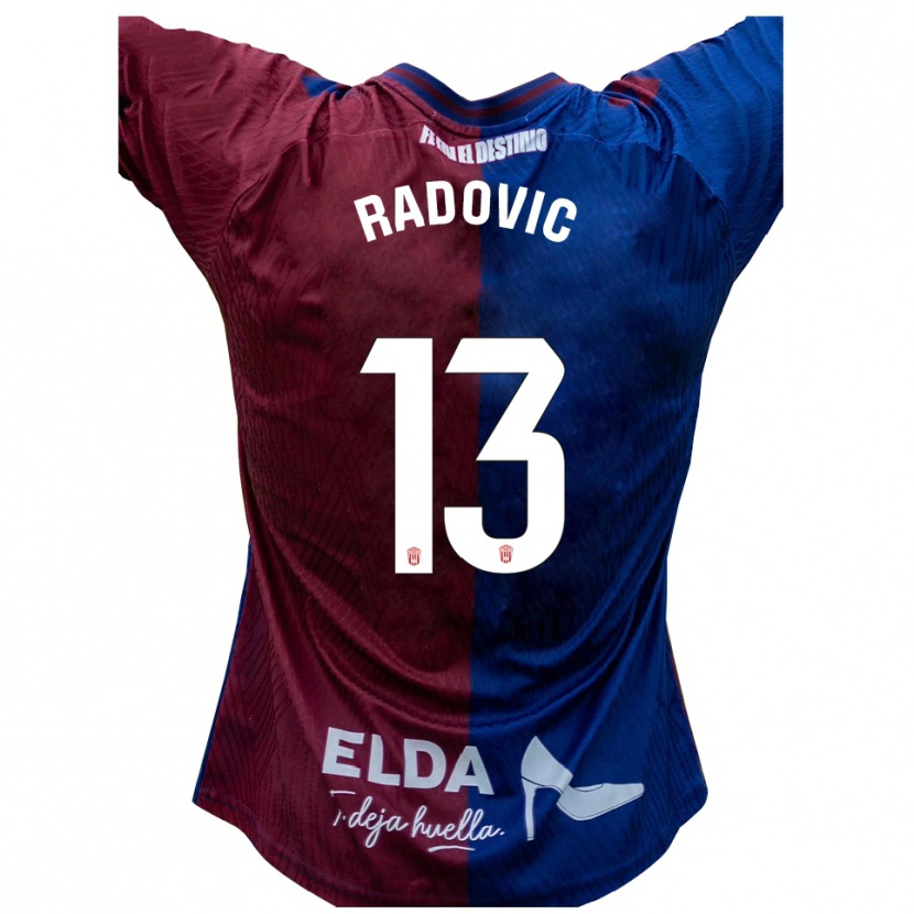 Danxen Dámské Danilo Radovic #13 Modrá Červená Domů Hráčské Dresy 2025/26 Dres