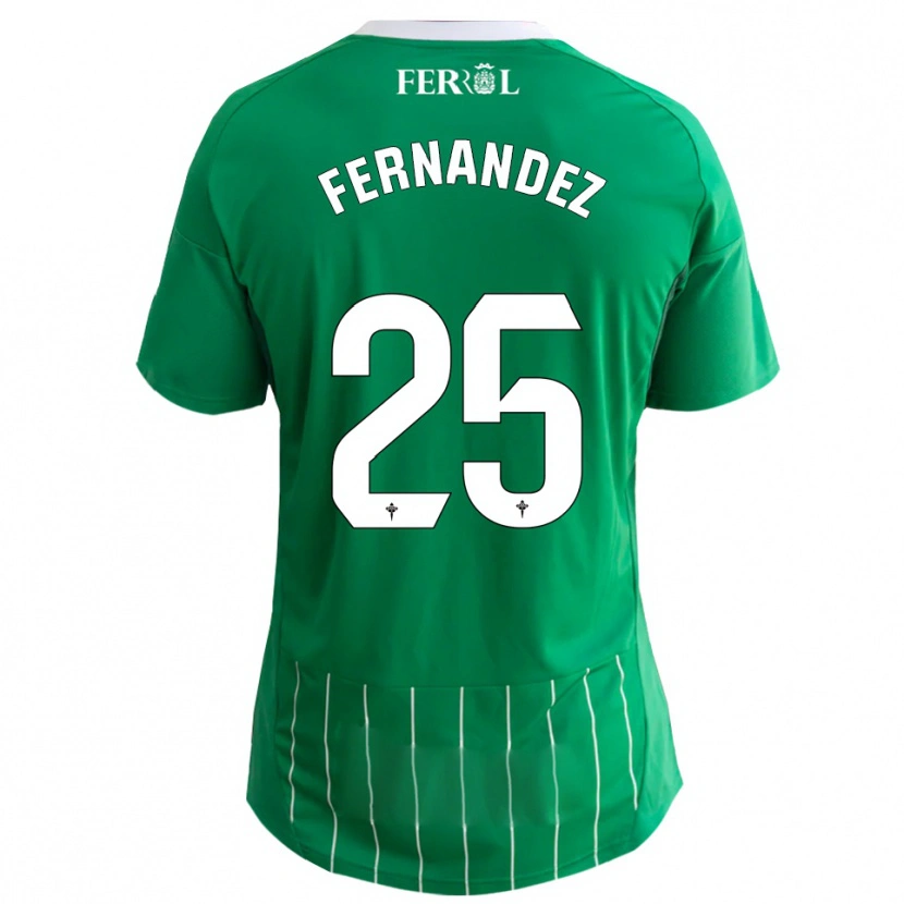 Danxen Dámské César Fernández #25 Zelená Bílá Domů Hráčské Dresy 2025/26 Dres
