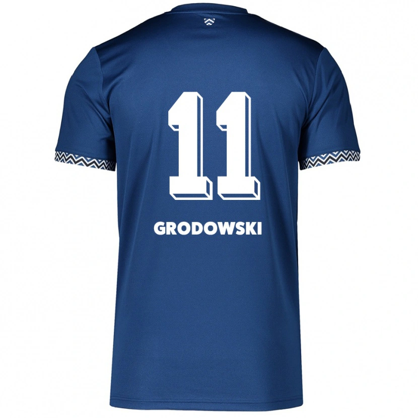 Danxen Dámské Joel Grodowski #11 Námořnická Bílá Domů Hráčské Dresy 2025/26 Dres