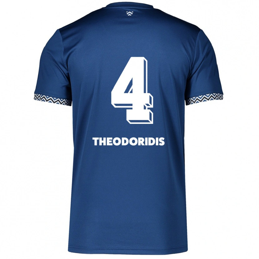 Danxen Dámské Christos Theodoridis #4 Námořnická Bílá Domů Hráčské Dresy 2025/26 Dres