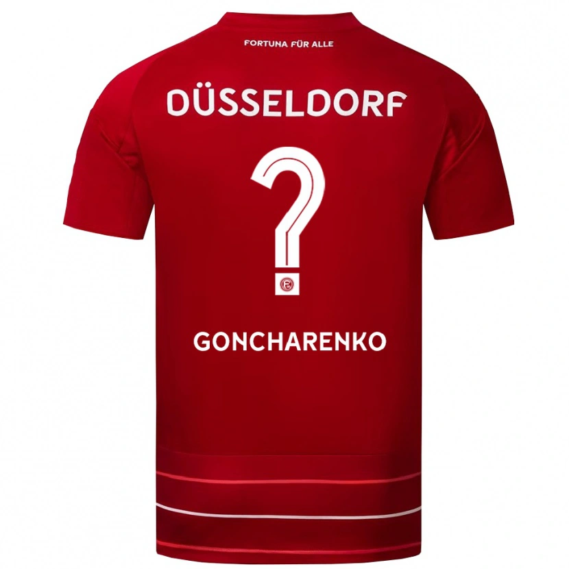 Danxen Dámské Andriy Goncharenko #0 Červená Bílá Domů Hráčské Dresy 2025/26 Dres