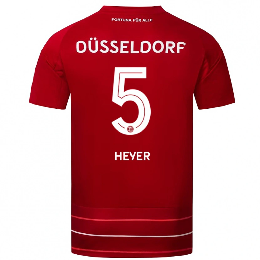 Danxen Dámské Moritz Heyer #5 Červená Bílá Domů Hráčské Dresy 2025/26 Dres