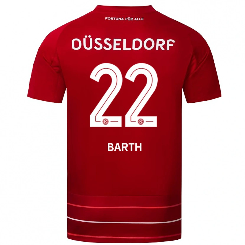 Danxen Dámské Tom Barth #22 Červená Bílá Domů Hráčské Dresy 2025/26 Dres