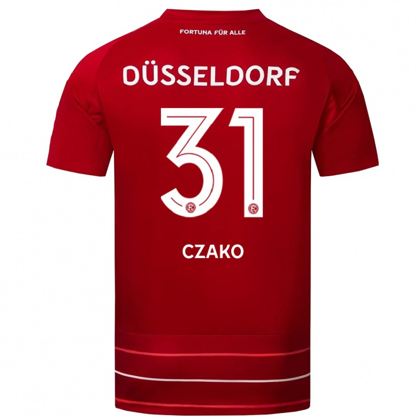 Danxen Dámské Milán Czakó #31 Červená Bílá Domů Hráčské Dresy 2025/26 Dres