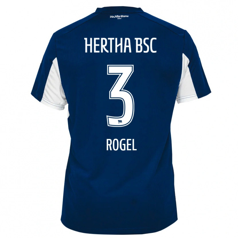 Danxen Dámské Agustín Rogel #3 Bílá Modrá Domů Hráčské Dresy 2025/26 Dres