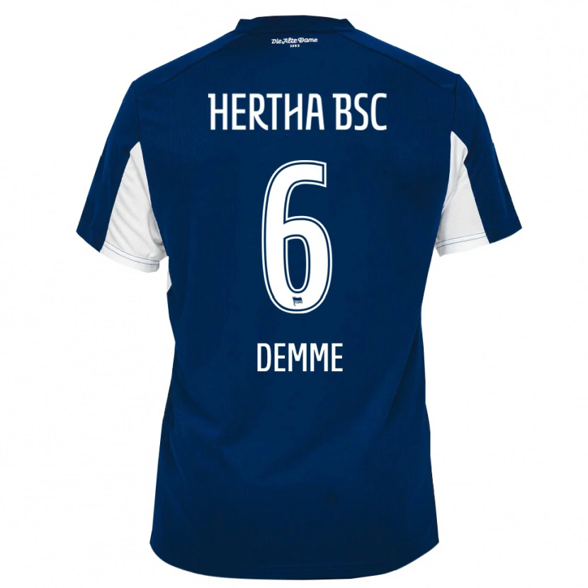Danxen Dámské Diego Demme #6 Bílá Modrá Domů Hráčské Dresy 2025/26 Dres
