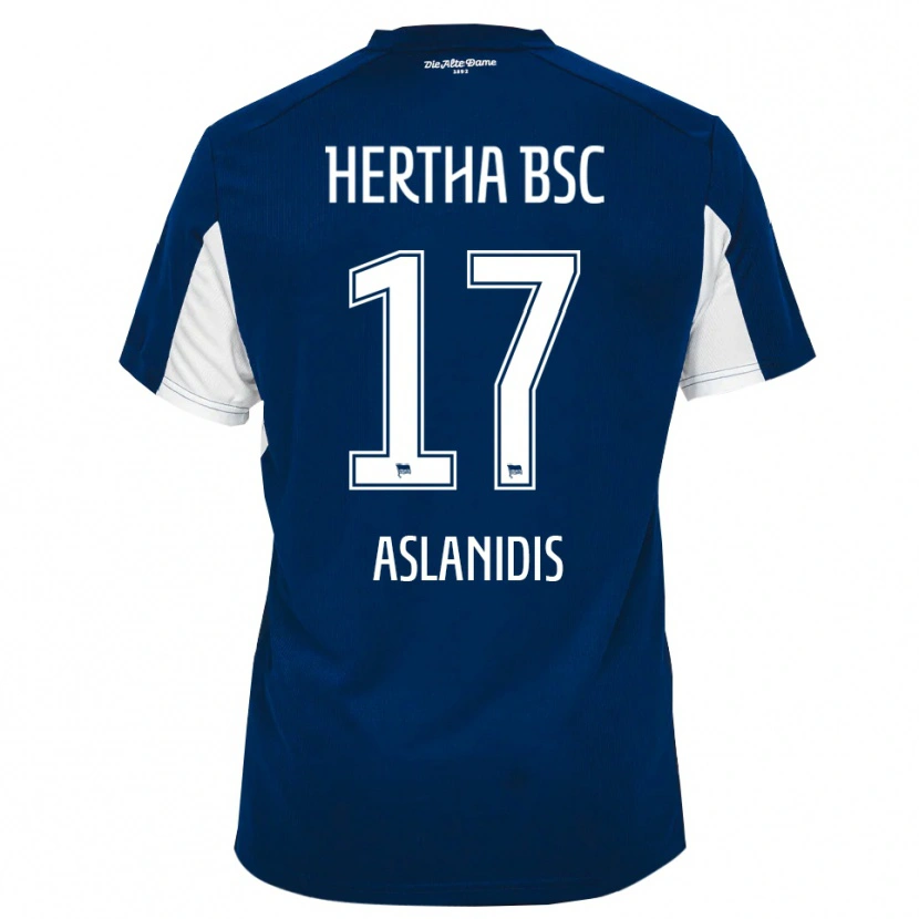 Danxen Dámské Elijas Aslanidis #17 Bílá Modrá Domů Hráčské Dresy 2025/26 Dres