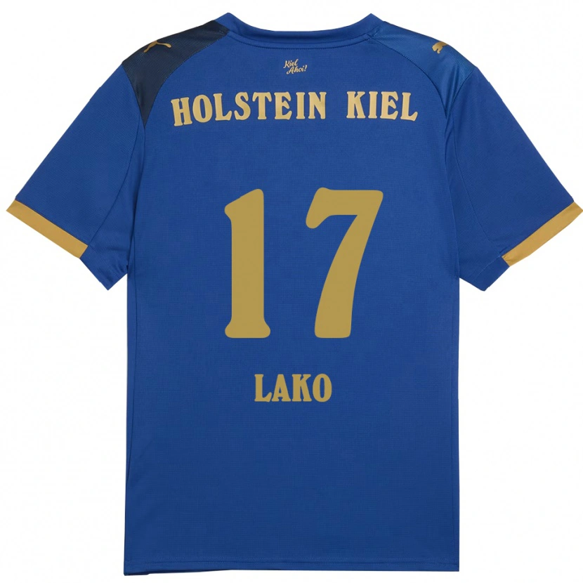 Danxen Dámské Arjela Lako #17 Modrá Zlatá Domů Hráčské Dresy 2025/26 Dres
