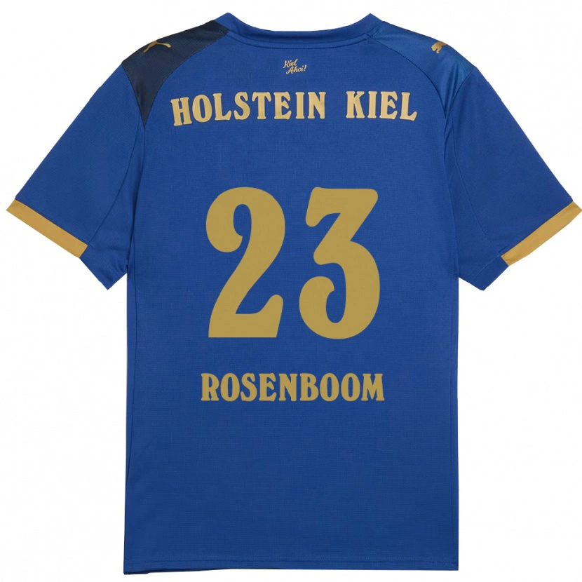 Danxen Dámské Lasse Rosenboom #23 Modrá Zlatá Domů Hráčské Dresy 2025/26 Dres