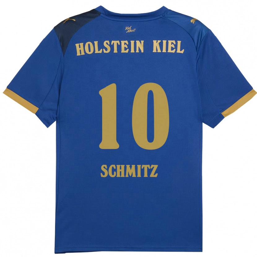 Danxen Dámské Maximilian Schmitz #10 Modrá Zlatá Domů Hráčské Dresy 2025/26 Dres