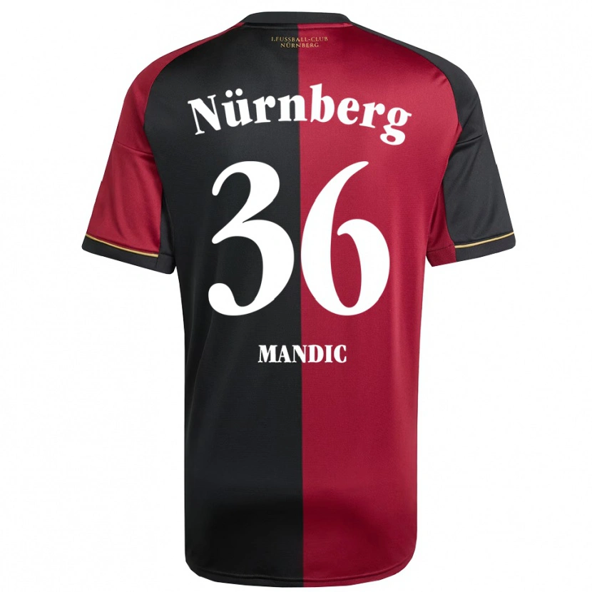 Danxen Dámské Kristian Mandic #36 Vínová Černá Domů Hráčské Dresy 2025/26 Dres