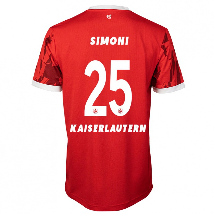 Danxen Dámské Simon Simoni #25 Červená Bílá Domů Hráčské Dresy 2025/26 Dres