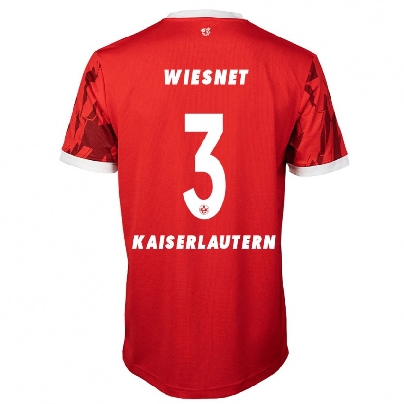 Danxen Dámské Melvin Wiesnet #3 Červená Bílá Domů Hráčské Dresy 2025/26 Dres