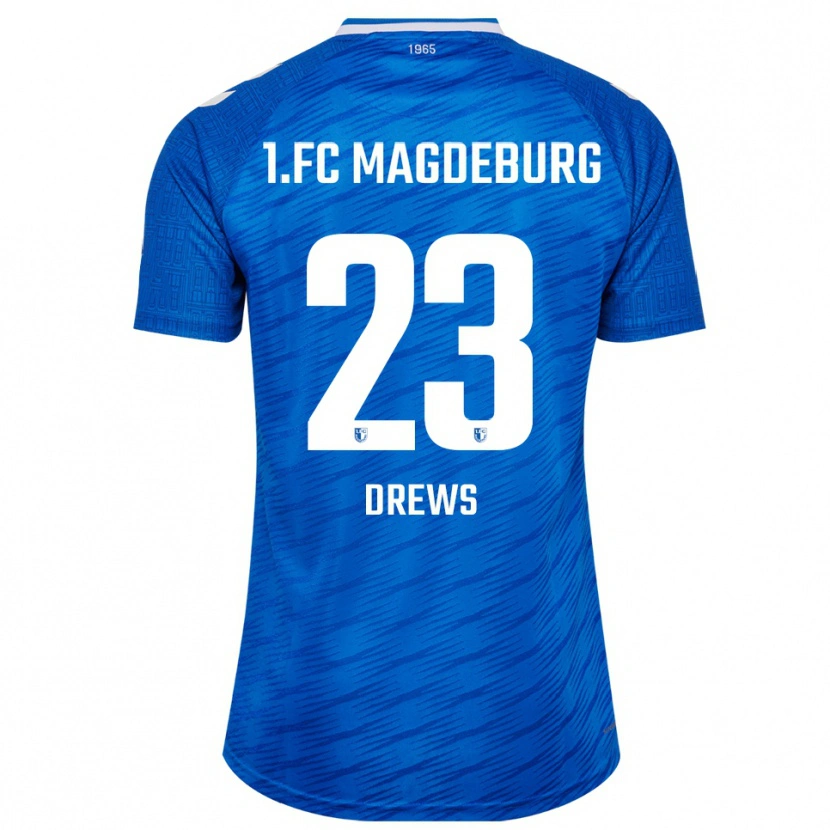 Danxen Dámské Adrian Drews #23 Modrá Bílá Domů Hráčské Dresy 2025/26 Dres