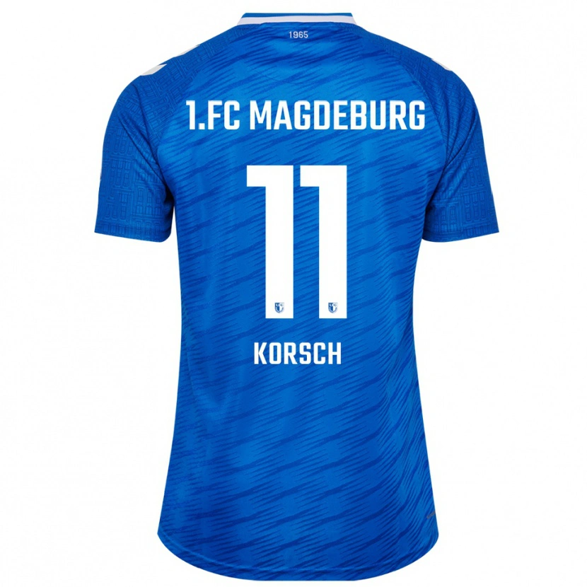 Danxen Dámské Stefan Korsch #11 Modrá Bílá Domů Hráčské Dresy 2025/26 Dres