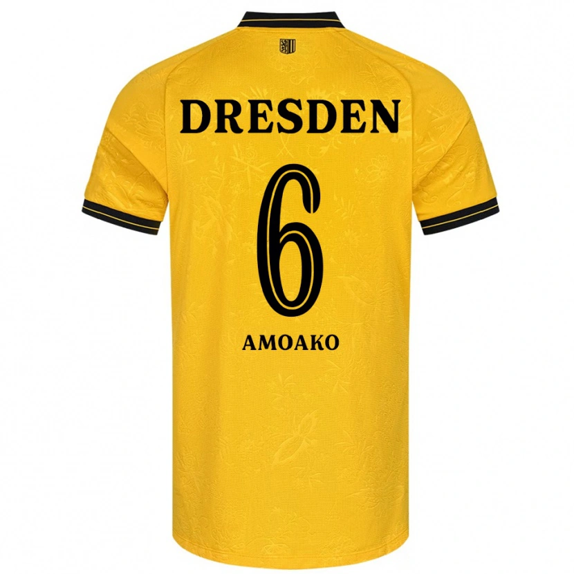 Danxen Dámské Kofi Amoako #6 Žlutá Černá Domů Hráčské Dresy 2025/26 Dres