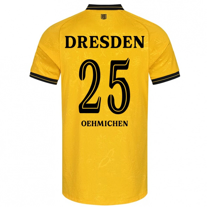 Danxen Dámské Jonas Oehmichen #25 Žlutá Černá Domů Hráčské Dresy 2025/26 Dres
