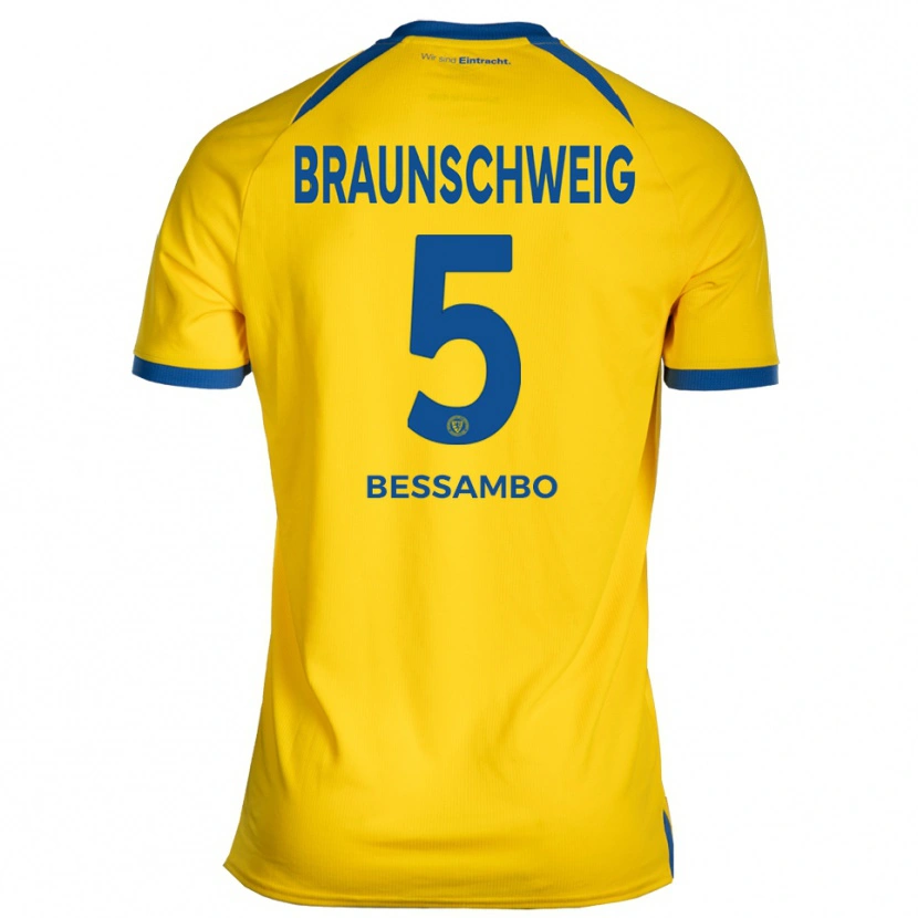 Danxen Dámské Chris-Calvin Bessambo #5 Žlutá Modrá Domů Hráčské Dresy 2025/26 Dres