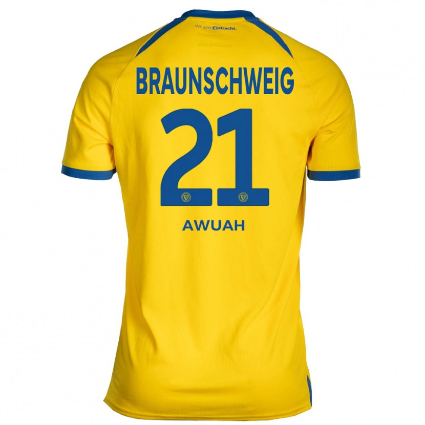 Danxen Dámské Marvin Awuah #21 Žlutá Modrá Domů Hráčské Dresy 2025/26 Dres