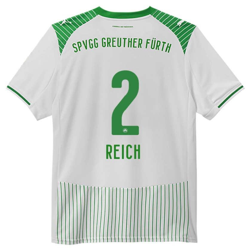 Danxen Dámské Lukas Reich #2 Bílá Zelená Domů Hráčské Dresy 2025/26 Dres
