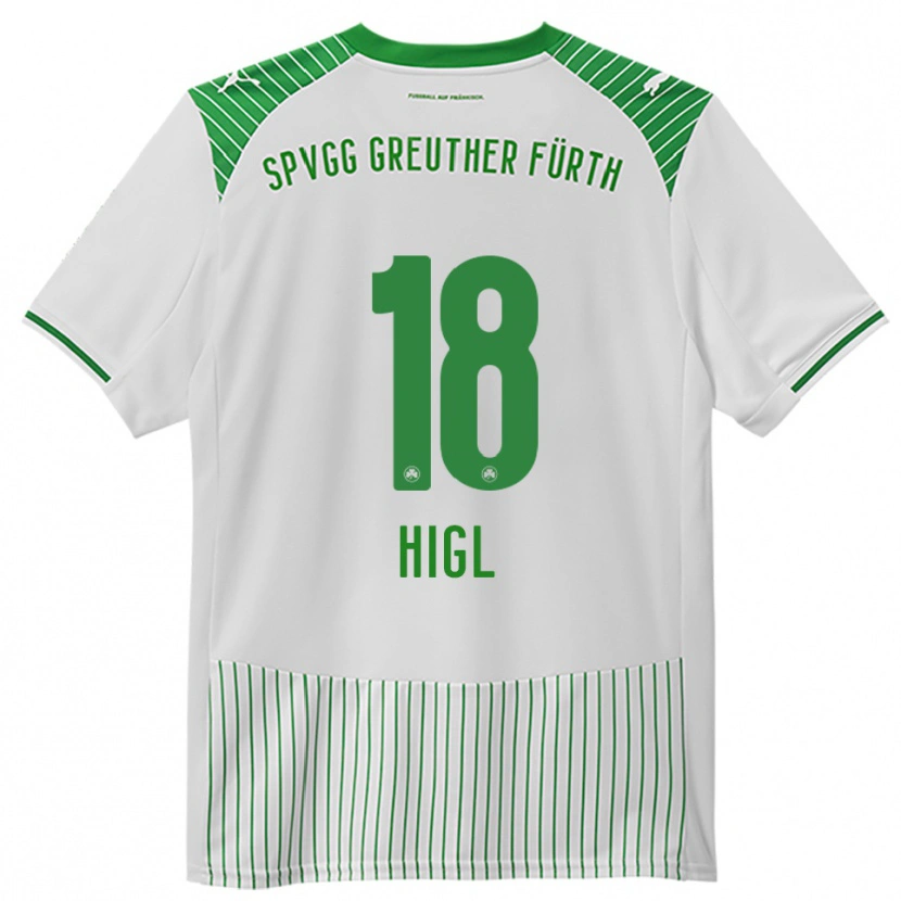 Danxen Dámské Felix Higl #18 Bílá Zelená Domů Hráčské Dresy 2025/26 Dres