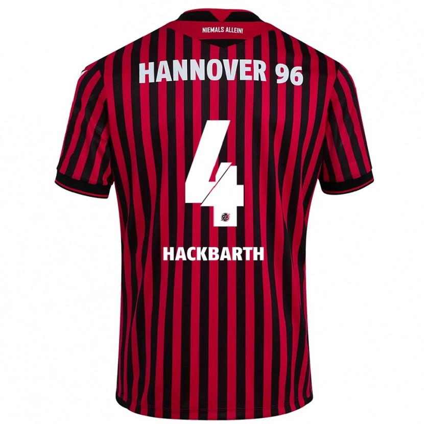 Danxen Dámské Celina Hackbarth #4 Červená Černá Domů Hráčské Dresy 2025/26 Dres
