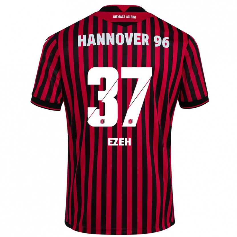 Danxen Dámské Brooklyn Ezeh #37 Červená Černá Domů Hráčské Dresy 2025/26 Dres