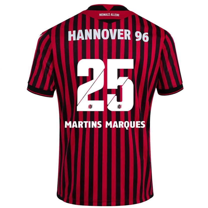 Danxen Dámské Rafael Martins Marques #25 Červená Černá Domů Hráčské Dresy 2025/26 Dres