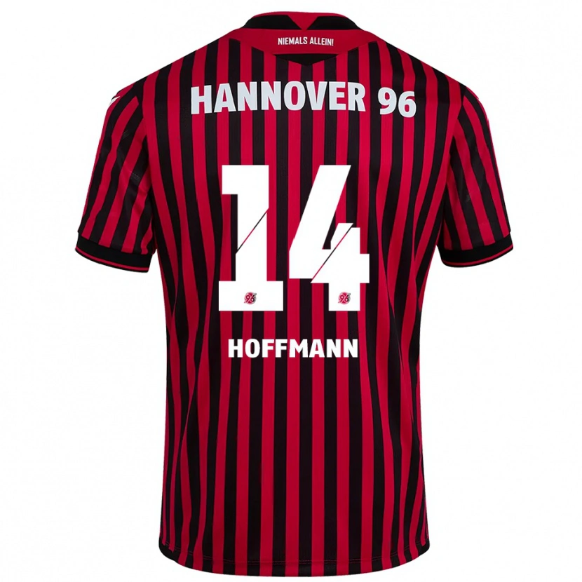 Danxen Dámské Mika Hoffmann #14 Červená Černá Domů Hráčské Dresy 2025/26 Dres