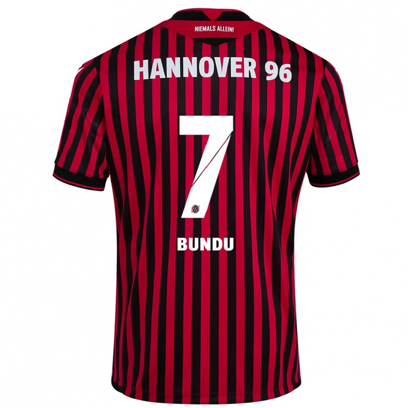 Danxen Dámské Mustapha Bundu #7 Červená Černá Domů Hráčské Dresy 2025/26 Dres