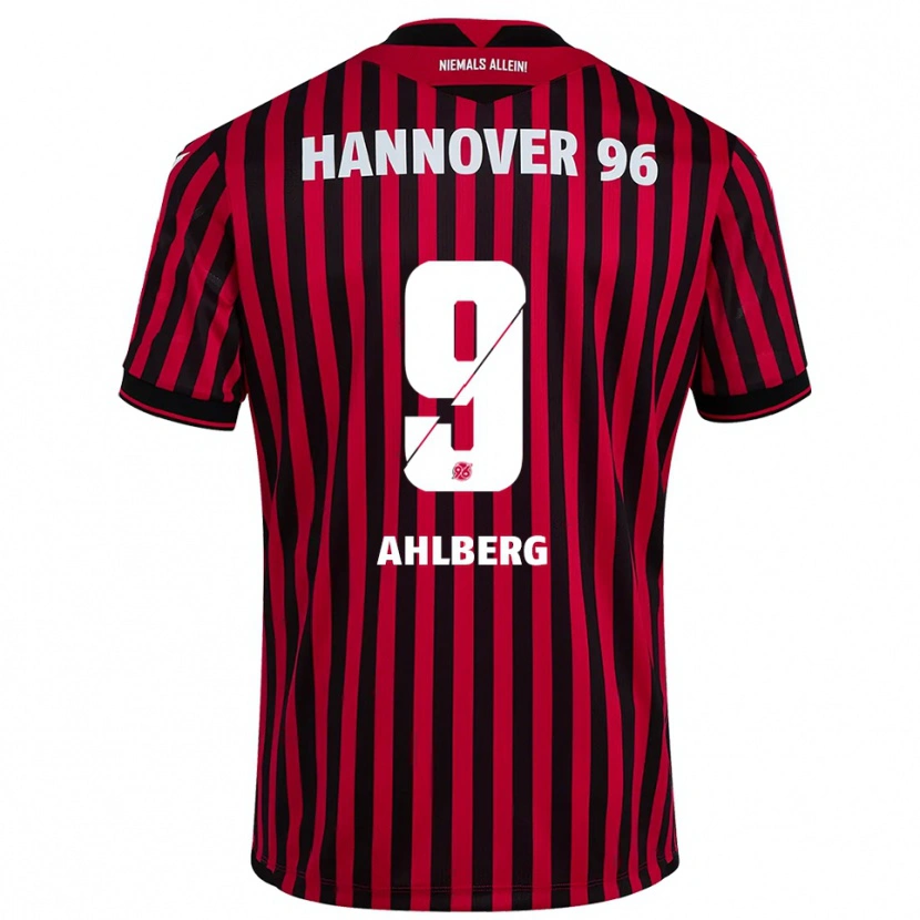 Danxen Dámské Kevin Ahlberg #9 Červená Černá Domů Hráčské Dresy 2025/26 Dres