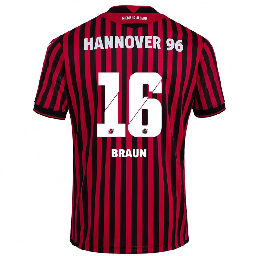 Danxen Dámské Manuel Braun #16 Červená Černá Domů Hráčské Dresy 2025/26 Dres