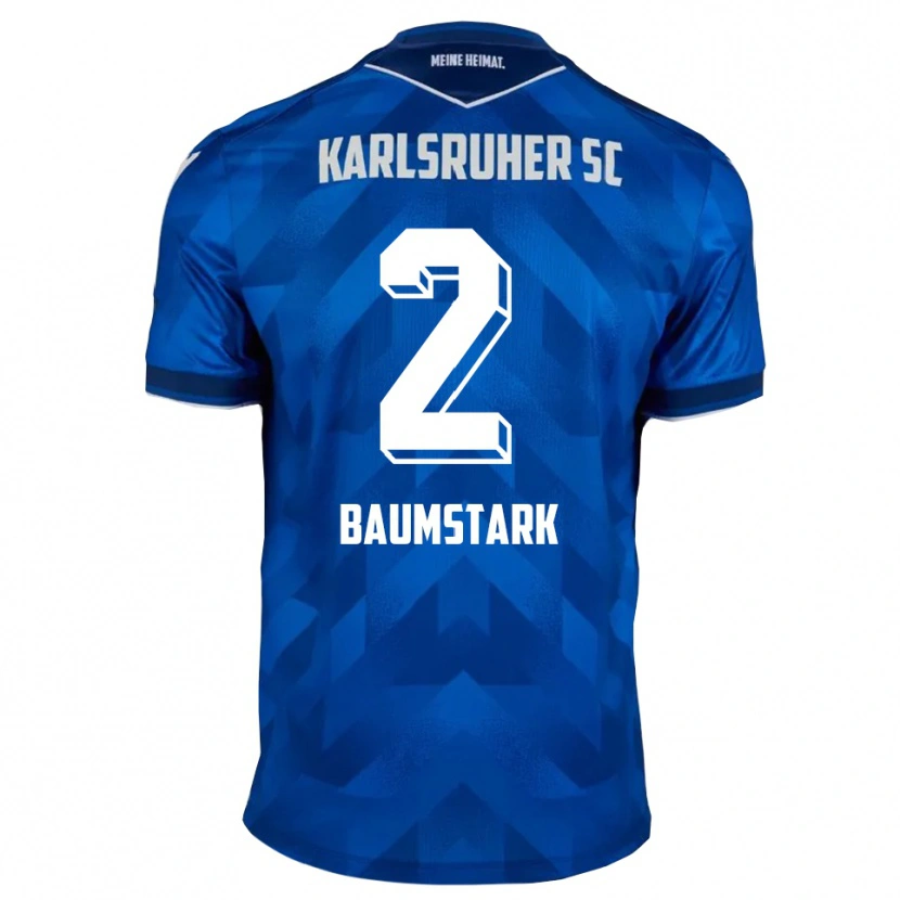 Danxen Dámské Max Baumstark #2 Modrá Bílá Domů Hráčské Dresy 2025/26 Dres