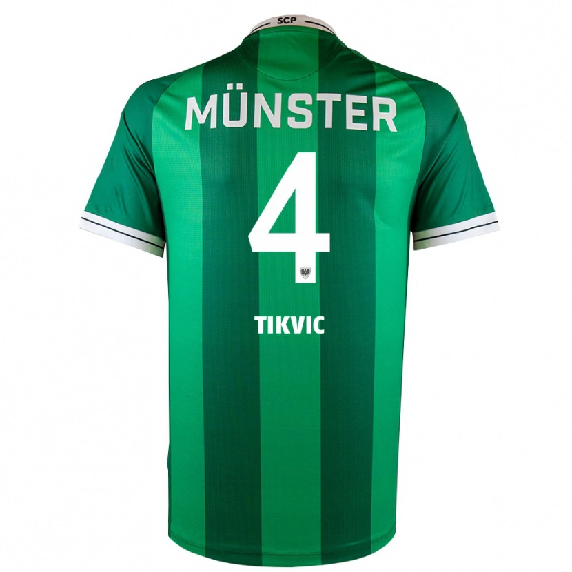 Danxen Dámské Antonio Tikvic #4 Zelená Bílá Domů Hráčské Dresy 2025/26 Dres