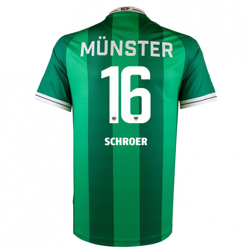 Danxen Dámské Luca Schroer #16 Zelená Bílá Domů Hráčské Dresy 2025/26 Dres