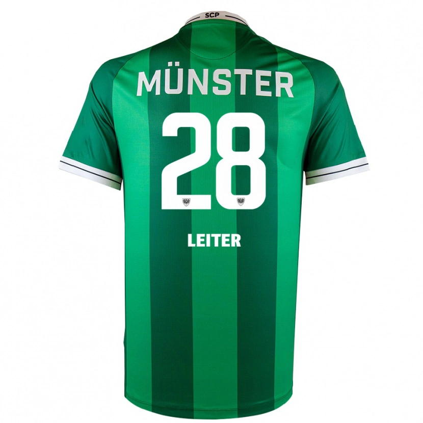 Danxen Dámské Ben Leiter #28 Zelená Bílá Domů Hráčské Dresy 2025/26 Dres
