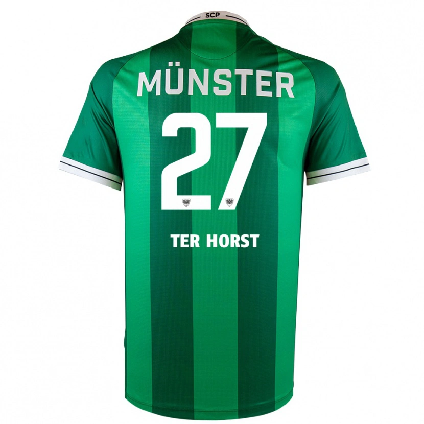 Danxen Dámské Jano Ter Horst #27 Zelená Bílá Domů Hráčské Dresy 2025/26 Dres