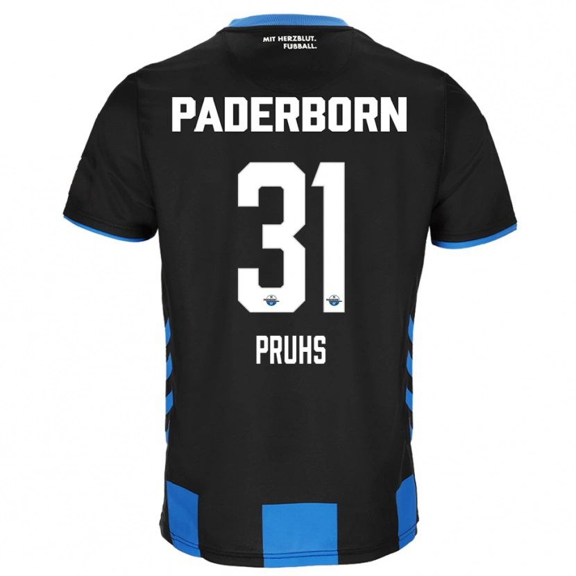 Danxen Dámské Florian Pruhs #31 Černá Modrá Domů Hráčské Dresy 2025/26 Dres