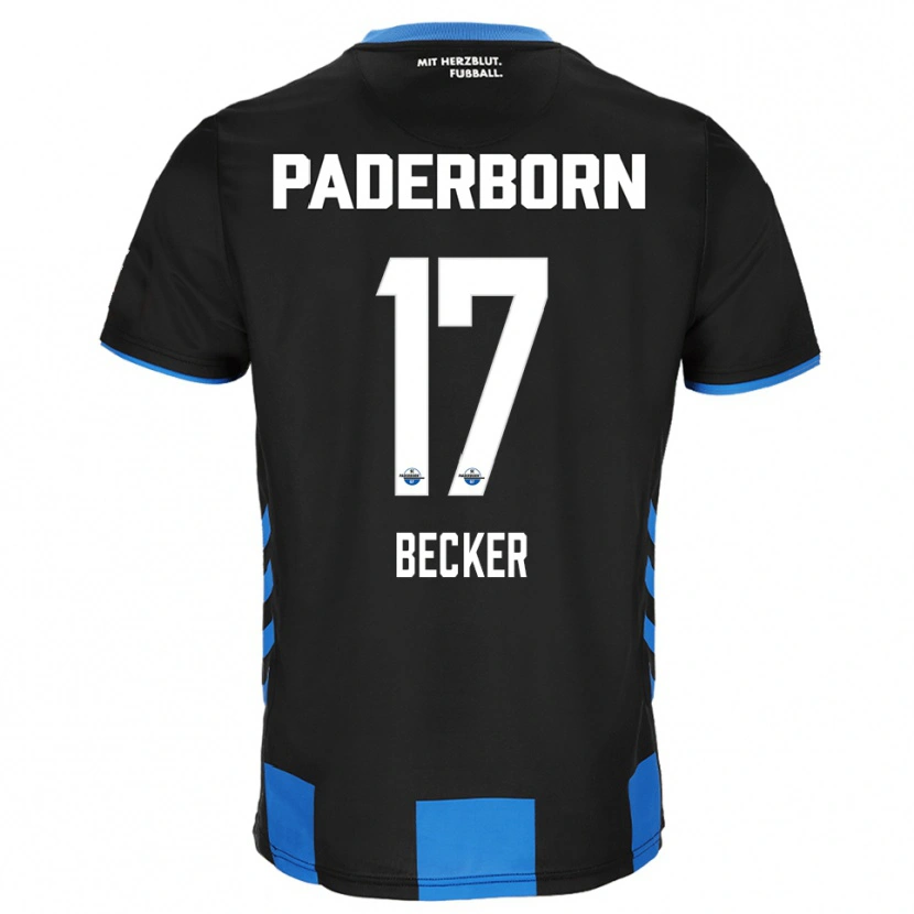 Danxen Dámské Marlon Becker #17 Černá Modrá Domů Hráčské Dresy 2025/26 Dres