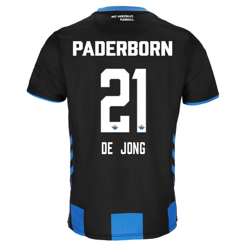 Danxen Dámské Travis De Jong #21 Černá Modrá Domů Hráčské Dresy 2025/26 Dres