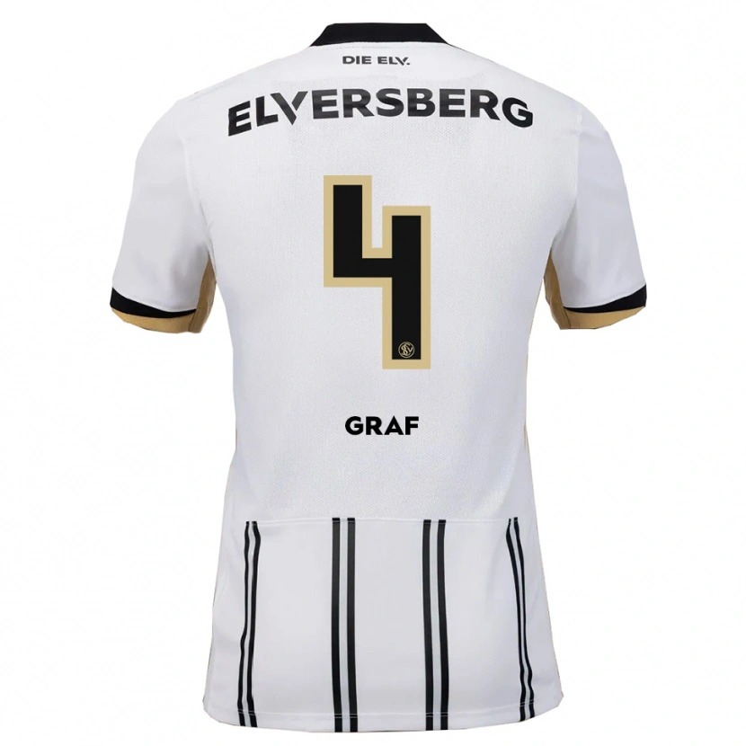 Danxen Dámské Matheo Graf #4 Bílá Černá Domů Hráčské Dresy 2025/26 Dres
