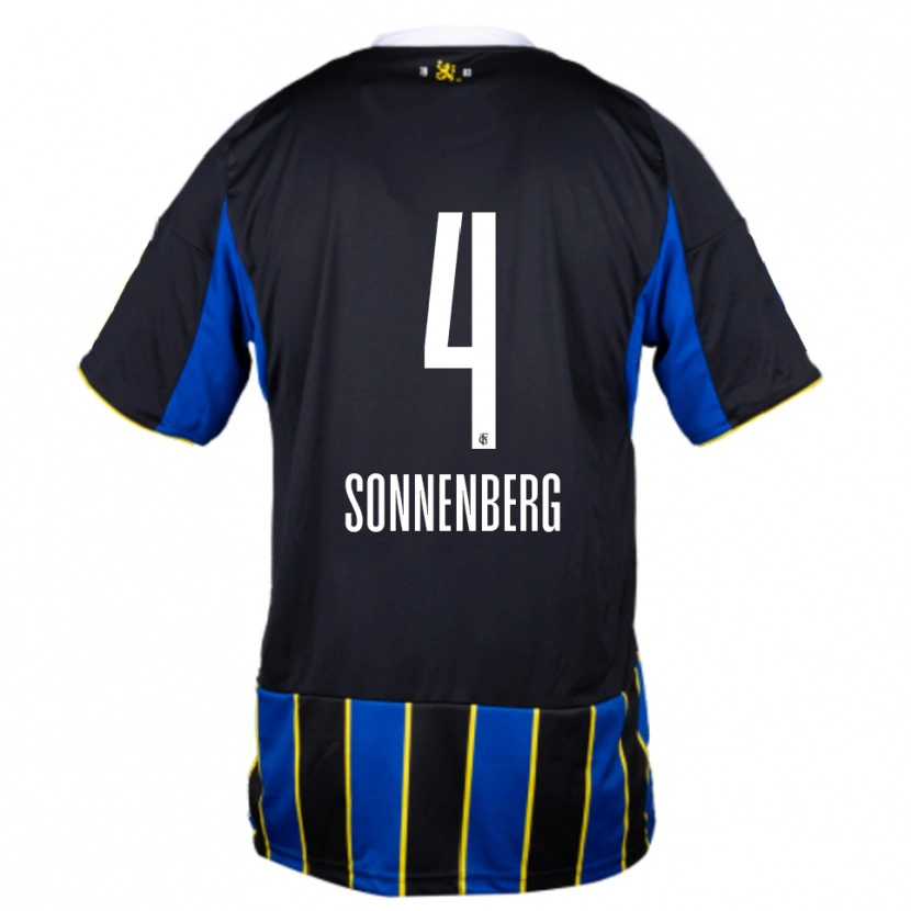 Danxen Dámské Sven Sonnenberg #4 Modrá Černá Žlutá Domů Hráčské Dresy 2025/26 Dres
