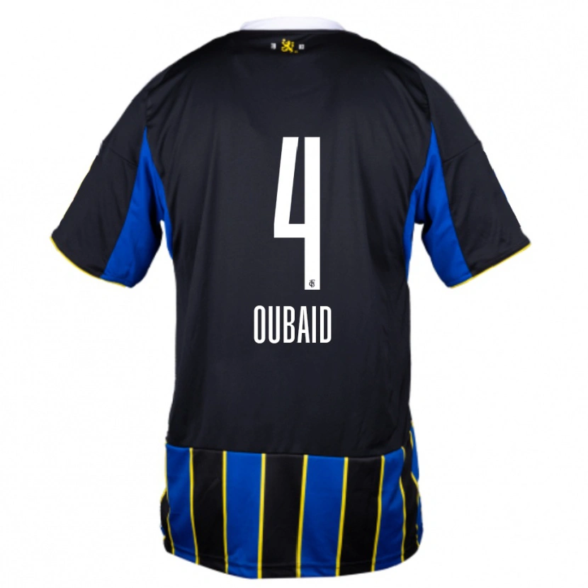 Danxen Dámské Obeida Oubaid #4 Modrá Černá Žlutá Domů Hráčské Dresy 2025/26 Dres