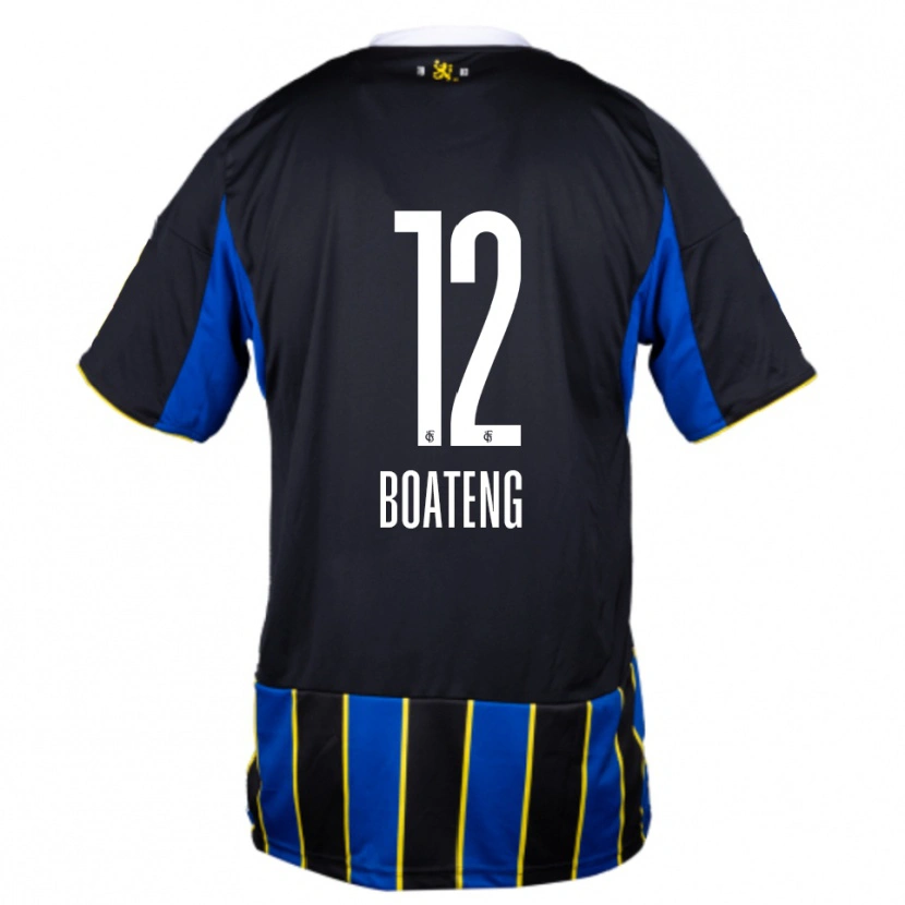 Danxen Dámské Divine Boateng #12 Modrá Černá Žlutá Domů Hráčské Dresy 2025/26 Dres