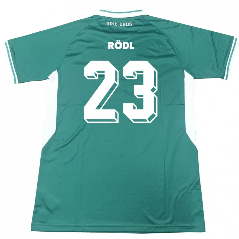 Danxen Dámské Valentin Rödl #23 Zelená Bílá Domů Hráčské Dresy 2025/26 Dres