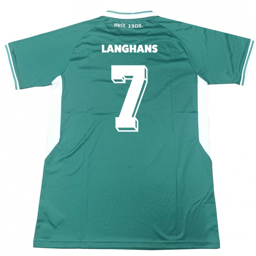 Danxen Dámské Leonard Langhans #7 Zelená Bílá Domů Hráčské Dresy 2025/26 Dres