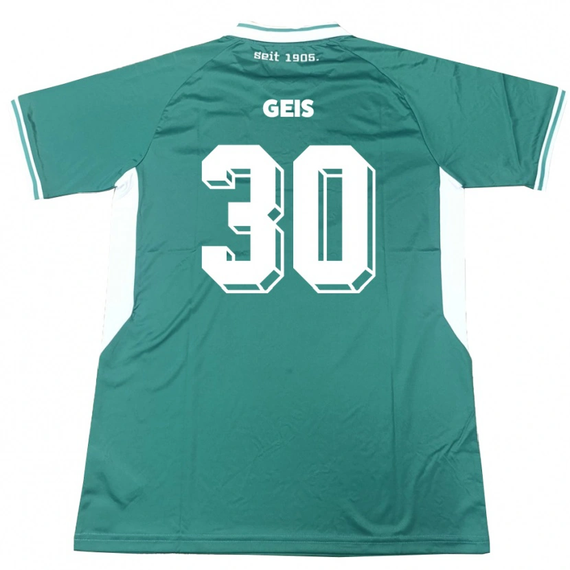 Danxen Dámské Johannes Geis #30 Zelená Bílá Domů Hráčské Dresy 2025/26 Dres
