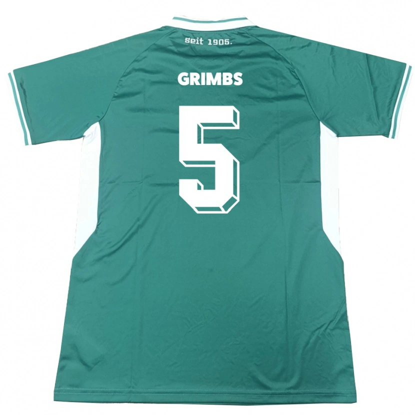 Danxen Dámské Nico Grimbs #5 Zelená Bílá Domů Hráčské Dresy 2025/26 Dres