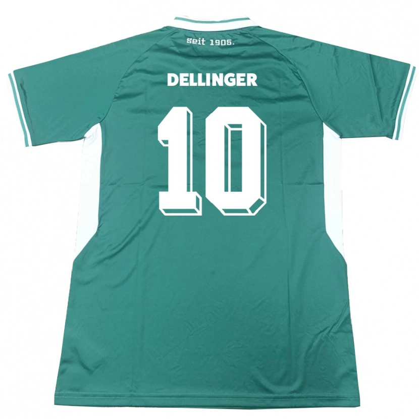 Danxen Dámské Michael Dellinger #10 Zelená Bílá Domů Hráčské Dresy 2025/26 Dres