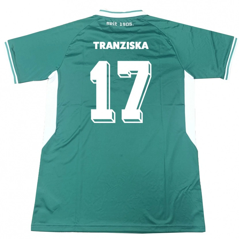 Danxen Dámské Jakob Tranziska #17 Zelená Bílá Domů Hráčské Dresy 2025/26 Dres